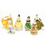 ROYAL DOULTON; three figures comprising HN2381 ‘Kirsty’, HN2307 ‘Coralie’ and HN2348 ‘Geraldine’,