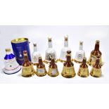 WHISKY; five Bell's blended Whiskies in commemorative ceramic decanters, one with outer box for