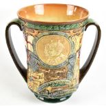 ROYAL DOULTON; a limited edition loving cup for the May 1937 Coronation of King George VI and