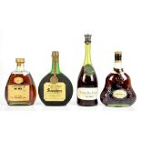 COGNAC; single bottles of Hine Antique 70cl and Hennessy X.O. 68cl, also single bottles of