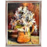 PAUL FREDERICK FELIPE MARTINEZ-FRIAS (born 1929); oil on board, floral still life, signed and