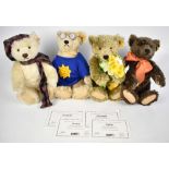 STEIFF; a set of four Steiff Four Seasons Bears comprising Dylan (spring), Sunny (summer),