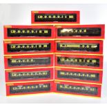 HORNBY; eleven boxed Pullman cars comprising R4387, R4418, R4419, R4420, R4422, R4424, R4425, R4426,