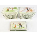 ROYAL DOULTON FOR HUNTLEY & PALMERS; two nursery rhyme ceramic biscuit boxes to include 'Old