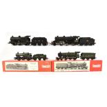 WILLS FINECAST; four OO gauge kit built locomotives and tenders comprising GWR 2209, a further GWR