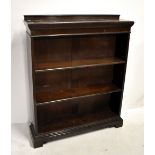 An early 20th century stained wooden freestanding bookcase, width 96cm, height 118cm.