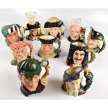 ROYAL DOULTON; ten character jugs comprising 'The Fortune Teller', 'Sir Thomas More', 'George