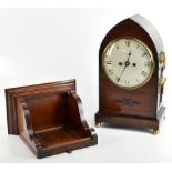 LITHERLAND & DAVIS OF LIVERPOOL; a Regency lancet mantel clock, the central dial set with Roman