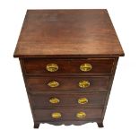 An early 19th century mahogany chest with two deep drawers (converted commode) width, 56.5cm,