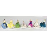 ROYAL DOULTON; seven assorted figures, including HN1731 'Day dreams', etc.