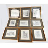 WILLIAM GELDART (born 1936); nine pencil signed limited edition prints depicting views of
