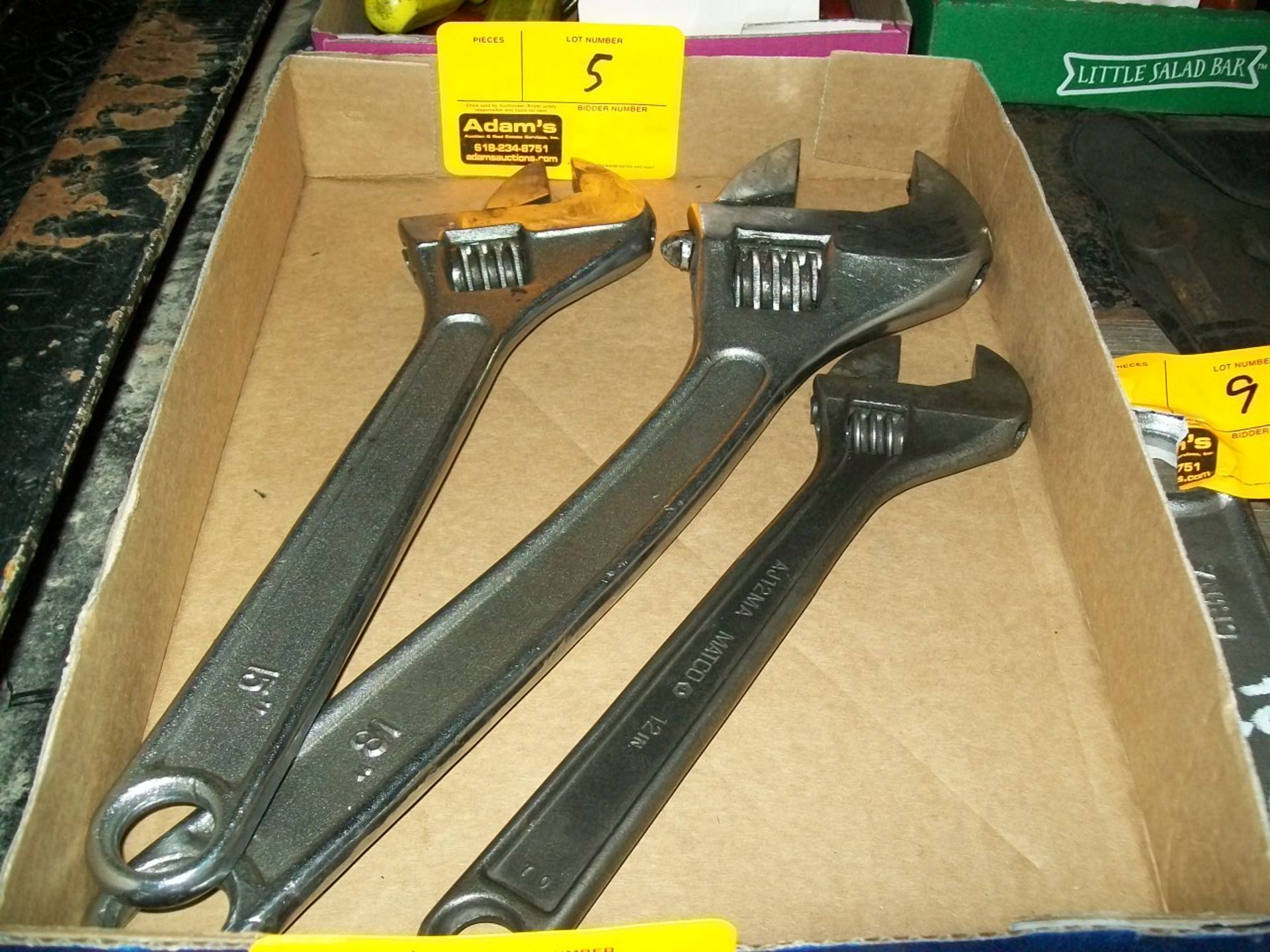(3) ADJUSTABLE WRENCHES