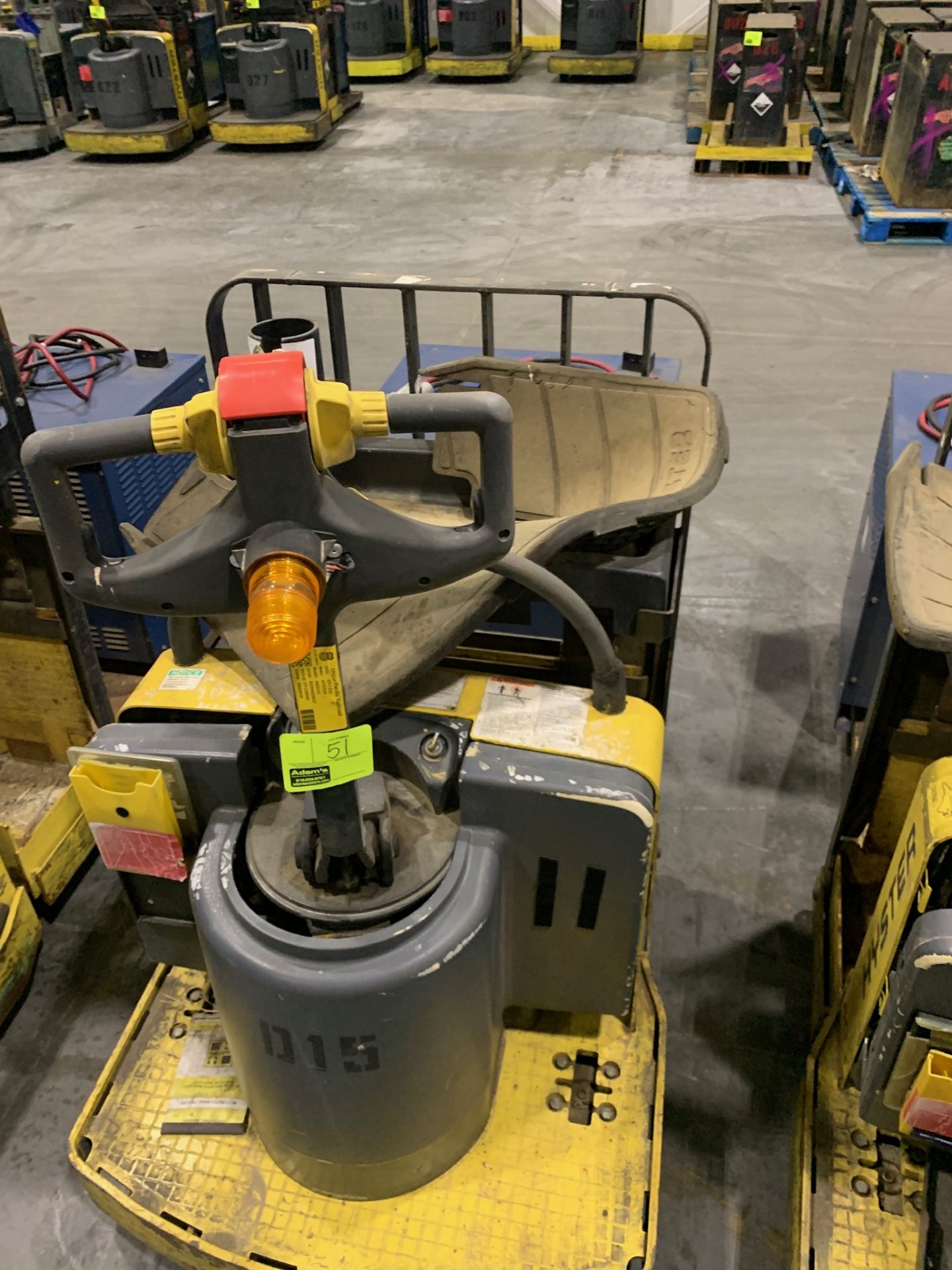 Pallet jack with battery charger