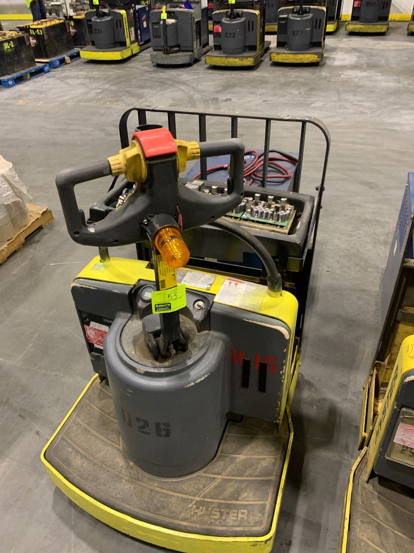 Pallet jack with battery charger