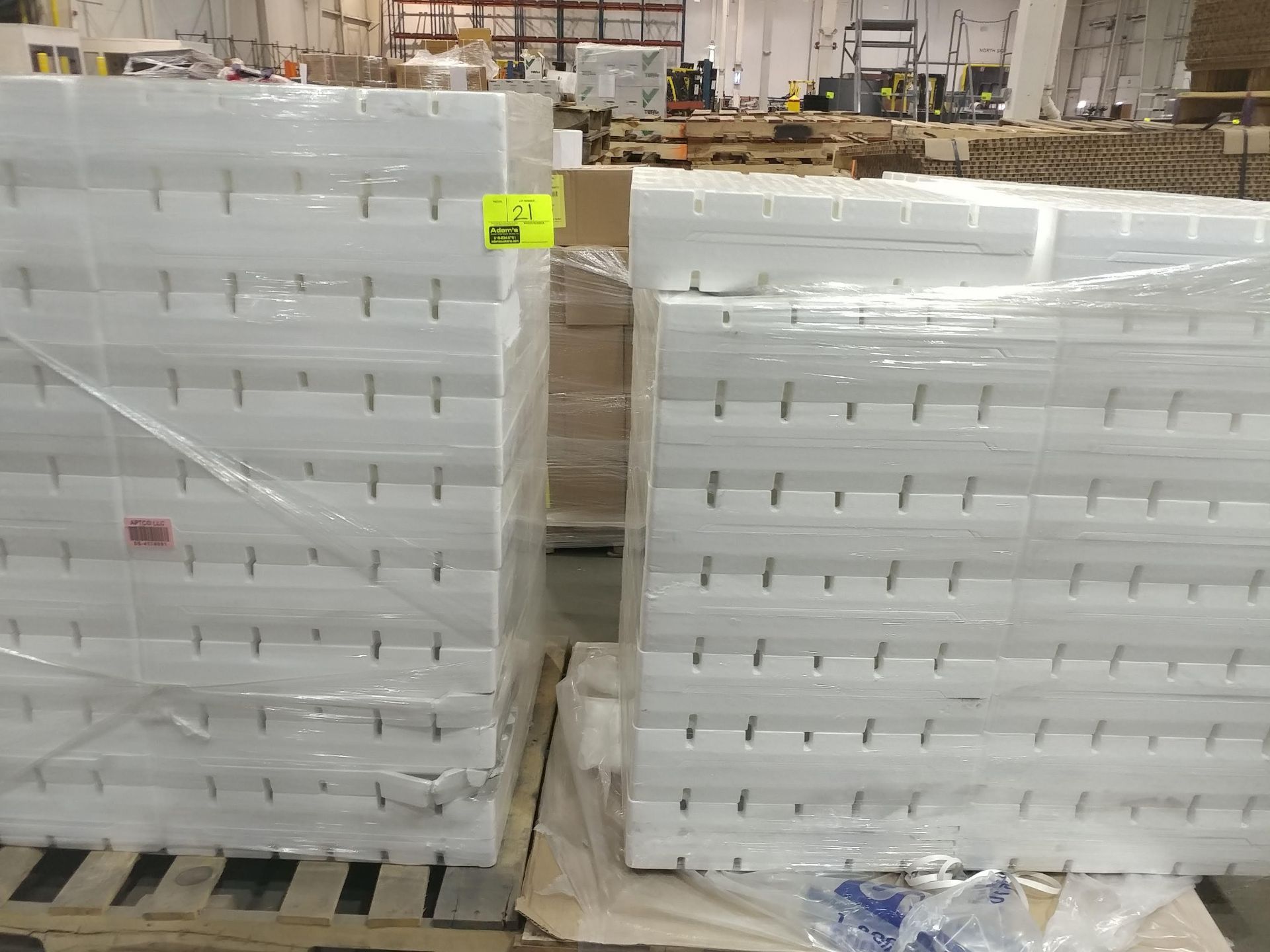 (2) pallets of styrofoam boxes