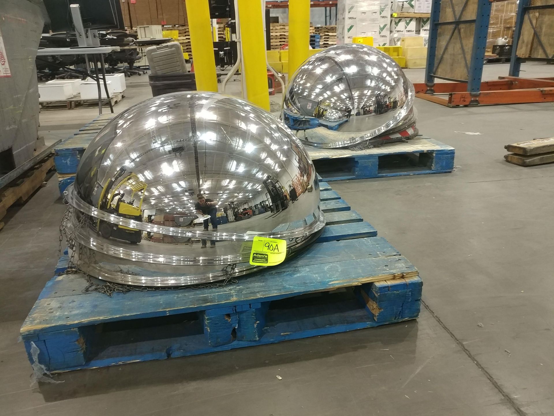 Shiny plastic globes