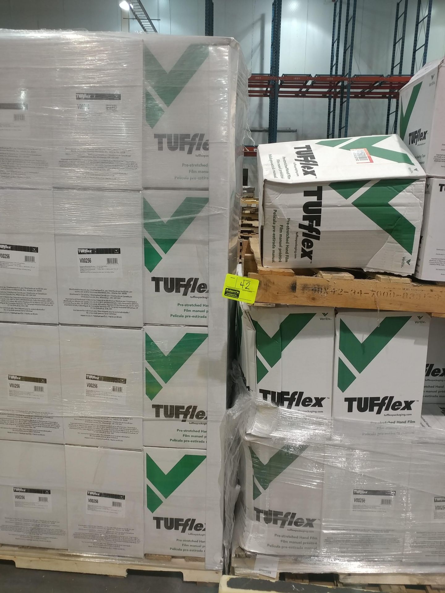 (3) pallets of Performance carton sealing tape and pre-stretched hand film