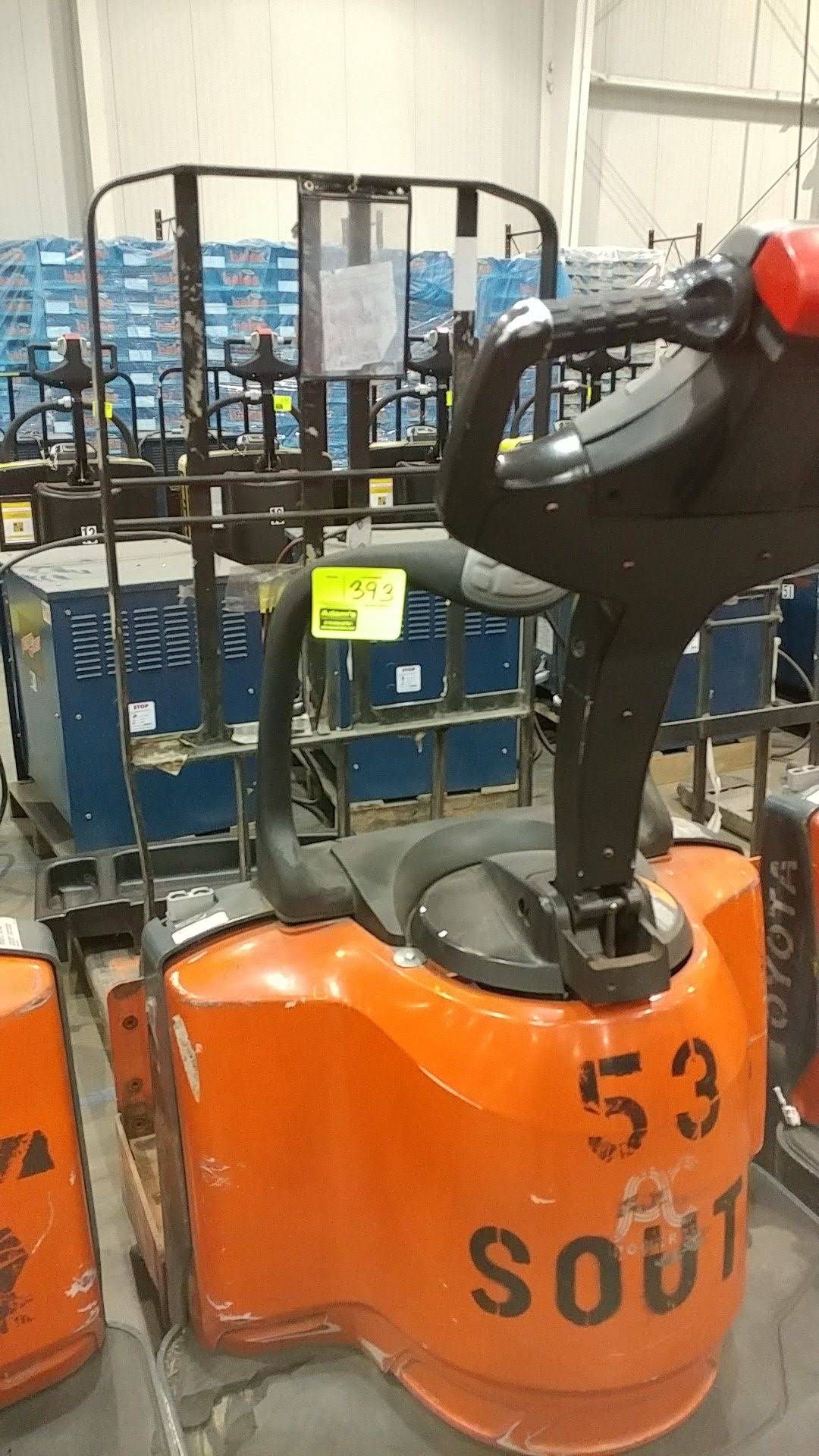 Toyota Pallet jack; Model 8HBE30; Serial Number 42818; 9694 hours with Northeast Battery Charger
