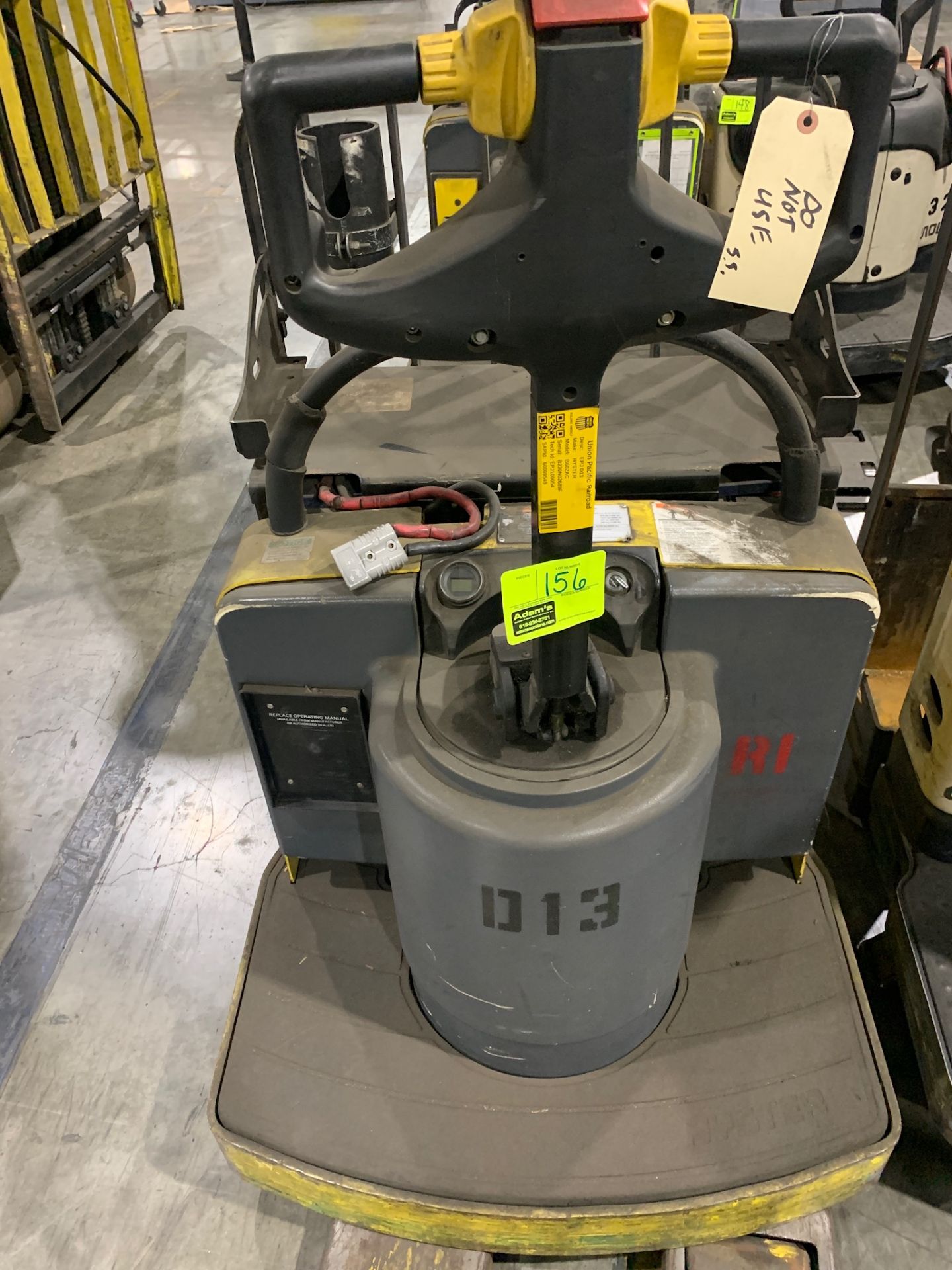 Hyster pallet jack. Battery not connected