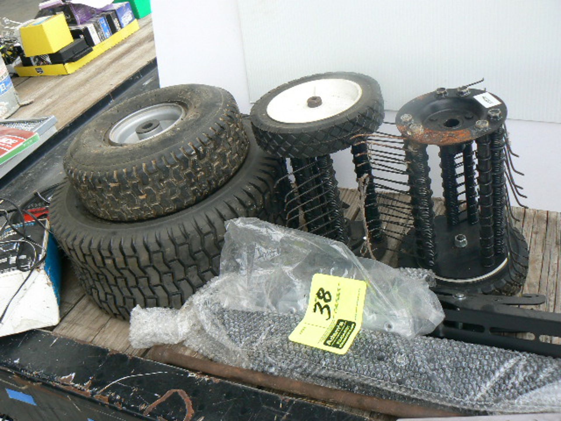 RIDING MOWER TIRES AND WHEELS, GUTTER SCREEN