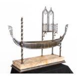 IRON SCULPTURE OF A VENETIAN GONDOLA & BALCONY