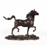 KREG HARRISON BRONZE PRANCING HORSE SCULPTURE