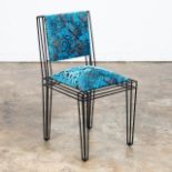 MCM STEEL OPENWORK MODERN SIDE CHAIR