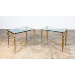 PAIR, GILT BRONZE NEOCLASSICAL STYLE SIDE TABLES