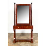 19TH C. EMPIRE STYLE MAHOGANY DRESSING TABLE