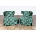 PAIR, HOLLYWOOD REGENCY STYLE CLUB CHAIRS