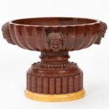 19TH C. GRAND TOUR ROSSO ANTIOCO MARBLE TAZZA