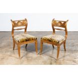 PR., MAITLAND SMITH REGENCY STYLE GILDED CHAIRS