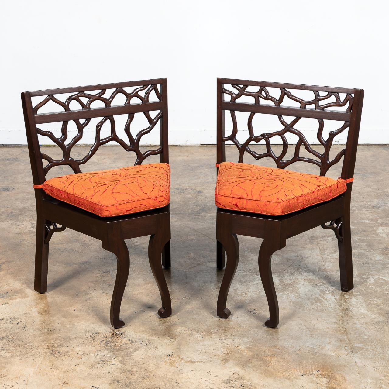 ANN GETTY HOUSE "RUSTIC CHINESE" TABLE & CHAIRS - Image 5 of 7