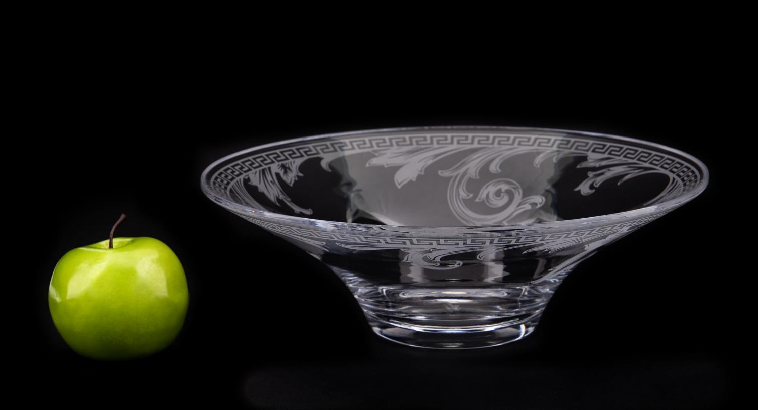 PAIR, VERSACE MEETS ROSENTHAL FLARED CRYSTAL BOWLS - Image 2 of 6