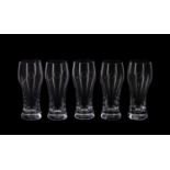 5 BACCARAT "OENOLOGIE" CRYSTAL PINT GLASSES