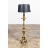 CHAPMAN CANDLESTICK BRASS FLOOR LAMP