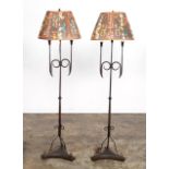 PR., ITALIAN STYLE WROUGHT IRON FLOOR LAMPS