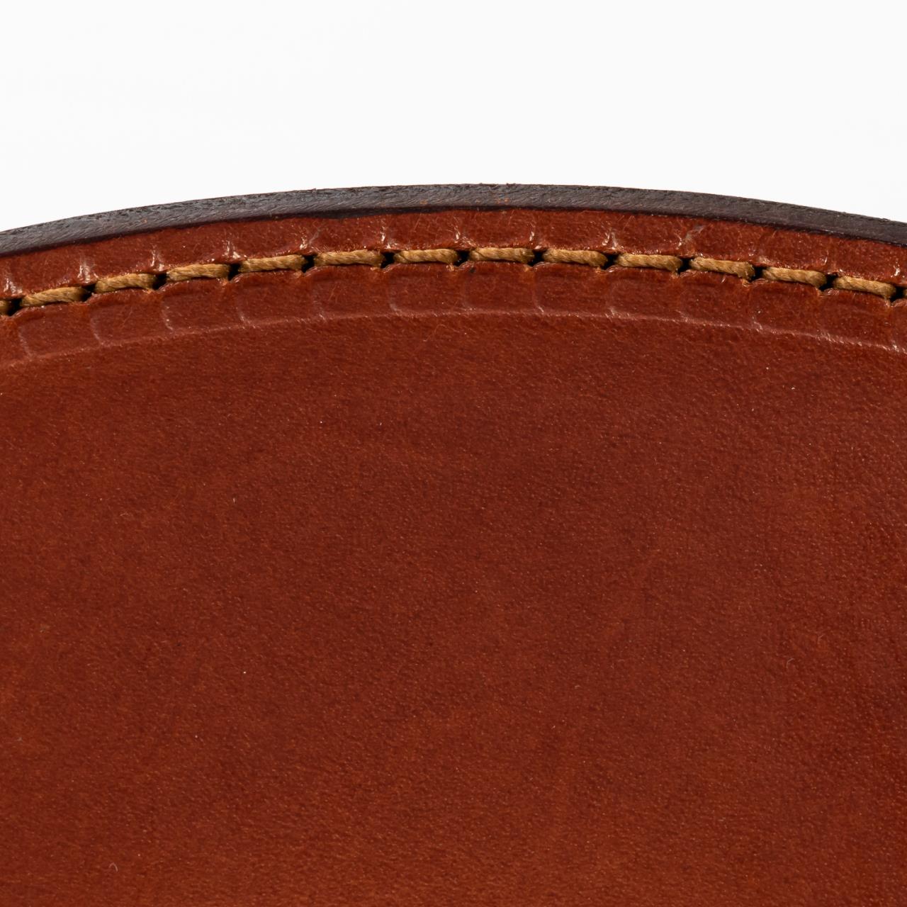 6 RALPH LAUREN "ROLLINS" BROWN LEATHER CHARGERS - Image 4 of 4