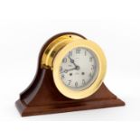 TIFFANY & CO. CHELSEA SHIP CLOCK ON MAHOGANY STAND