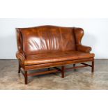 RALPH LAUREN WINGBACK STYLE LEATHER SOFA