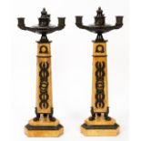 PAIR, 19TH C. FRENCH NAPOLEON III CANDELABRA