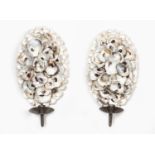 PAIR, OLY STUDIO STYLE OYSTER SHELL CANDLE SCONCES