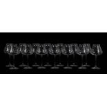 SET OF 14 BACCARAT "CHATEAU BACCARAT" RED WINES