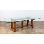 RALPH LAUREN RUSTIC PINE TRESTLE DINING TABLE