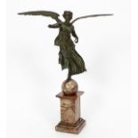 19TH /20TH C. BRONZE FIGURE OF WINGED VICTORY