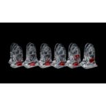 SET, 12 BACCARAT "TRANQUILITY" PLACE CARD HOLDERS