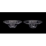 PAIR, VERSACE MEETS ROSENTHAL FLARED CRYSTAL BOWLS