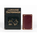 TWO, FRENCH HARDCOVER LEATHER BOUND BOOKS ON THE A