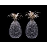 PAIR, WILLIAM YEOWARD "ISADORA" CRYSTAL PINEAPPLES