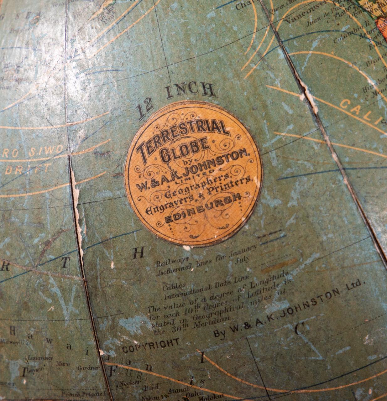 TERRESTRIAL TABLE GLOBE BY SCOTTISH MAKER, C.1890 - Image 4 of 5